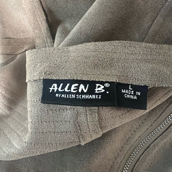 Allen B by Allen Schwartz Faux Suede Open Front Vest Sz L - Picture 4 of 5